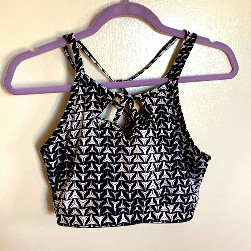 Victoria Sport by Victorias Secret VSX Black White Sports Bra Size Large - Picture 2 of 10